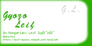 gyozo leif business card